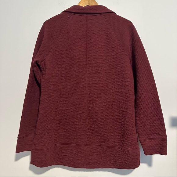 LL bean burgundy red full zip up jacket - Picture 6 of 8